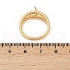 Brass Micro Pave Cubic Zirconia Finger Rings for Women RJEW-F182-02G-5