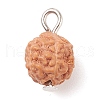 Undyed Natural Rudraksha Charms PALLOY-JF01583-1