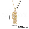 Shiny Brass Clear Cubic Zirconia Religion Saint Jude Pendant Necklaces for Christmas and Birthday Parties PX0651-6-1