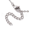 Natural & Synthetic Mixed Gemstone Disc Pendant Necklaces X-NJEW-JN04623-01-5