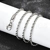 Tarnish Resistant 304 Stainless Steel Rope Chain Necklaces STAS-S029-01-8
