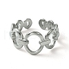 304 Stainless Steel Open Cuff Ring RJEW-L110-011P-2