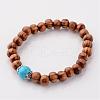 Wood Stretch Bracelets BJEW-JB02404-2