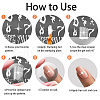 Stainless Steel DIY Nail Art Templates MRMJ-WH0092-059-6