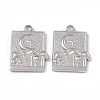 Non-Tarnish 304 Stainless Steel Bigs Pendants STAS-B031-16P-2
