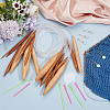  9Pcs Bamboo Circular Knitting Needles DIY-NB0010-86-4