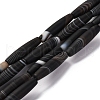 Natural Black Banded Agate/Stripped Agate Beads Strands G-G177-B02-01-1