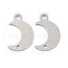 925 Sterling Silver Moon Connector Charms STER-B005-34P-1