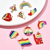 20Pcs 10 Styles Rainbow Color Alloy Enamel Pendants ENAM-YW0004-10-4