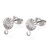 Non-Tarnish 304 Stainless Steel Stud Earring Findings STAS-E192-01P-03-1