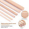 Olycraft 60Pcs 6 Styles Beech Wood Sticks DIY-OC0011-70-4