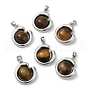 Natural Tiger Eye Pendants KK-M270-40P-1
