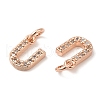 Brass Micro Pave Grade AAA Cubic Zirconia Charms ZIRC-P067-11RG-U-NR-3