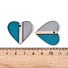 Transparent Resin & Wood Pendants RESI-T057-56A-3