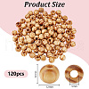 Olycraft 120Pcs Pinewood Large Hole European Beads WOOD-OC0003-81A-2