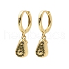 Brass Cubic Zirconia Hoop Earrings EJEW-Q015-02G-B-2