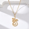 304 Stainless Steel Hollow Cut Yoga Om Lotus Flower Pendant Necklaces NJEW-Z073-02G-01-1
