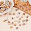ARRICRAFT Frosted Natural Crazy Lace Agate Round Bead Strands G-AR0003-14-3