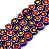 Handmade Millefiori Glass Beads Strands LAMP-N024-21-1