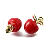 Brass Enamel Pendants KK-Z104-06G-03-2