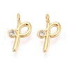 Brass Micro Pave Cubic Zirconia Charms KK-N263-97G-P-1