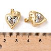Rack Plating Brass Clear Cubic Zirconia Pendants KK-C037-03G-3