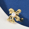 Brass Cuff Rings for Women RJEW-F182-06G-3