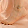 Alloy Crystal Rhinestone Link Chain Anklets WG690B2-26-1