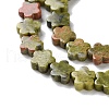Natural Unakite Beads Strands G-B138-C07-01-4