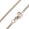 1.5mm Rack Plating Brass Wheat Chain Necklaces for Women Men MAK-L044-57P-2