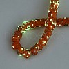 Luminous Handmade Gold Foil Glass Beads Strands FOIL-N029-02A-08-2