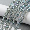 1 Strand Faceted Bicone Full Plated Glass Beads Strands X-EGLA-J026-3mm-F10-1