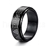 Viking Rune Stainless Steel  Rotatable Finger Ring PW-WGDA45C-04-1