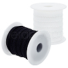 Fingerinspire 20 Yards 2 Colors Polyester Picot Elastic Lace Ribbon OCOR-FG0002-38-1