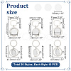 AHADERMAKER 9Pcs 3 Styles Alloy Sublimation Blanks Keychains AJEW-GA0007-45-2