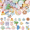 SUNNYCLUE 100Pcs 2 Styles Beach Theme Opaque Resin Decoden Cabochons CRES-SC0002-93-1