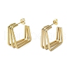 PVD Vacuum Plating 202 Stainless Steel Stud Earrings EJEW-A041-01G-1