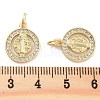 Brass Pave Cubic Zirconia Pendants KK-U009-10D-G-3