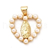 ABS Plastic Imitation Pearl Pendants KK-M235-16G-1
