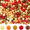 SOFPLATE Thanksgiving Day Theme 1500Pcs 5 Colors Opaque Acrylic Beads MACR-SP0001-01A-03-1