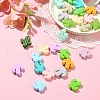 30Pcs 15 Colors Food Grade Eco-Friendly Silicone Focal Beads SIL-CJ0001-09-6