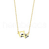 Cute Cartoon Animal Stainless Steel Pendant Necklaces QV5065-13-1