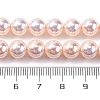 UV Plating Pearlized Glass Pearl Beads Strands GLAA-F128-01B-T09-2