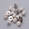 Plastic Shank Buttons BUTT-WH0012-04-3