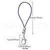 100Pcs Polyester Rope Mobile Straps MOBA-YWC0001-02-4