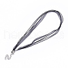 Waxed Cord and Organza Ribbon Necklace Making X-NCOR-T002-332-2