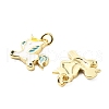 Brass Enamel Charms KK-L237-028G-02-2