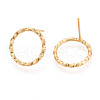 Brass Stud Earrings EJEW-T047-45G-2