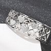 304 Stainless Steel Hinged Bangles with Polymer Clay Rhinestones for Women BJEW-Z080-05P-2