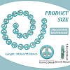 BENECREAT 4 Strands Synthetic Turquoise Dyed Beads Strands G-BC0001-54B-01-2